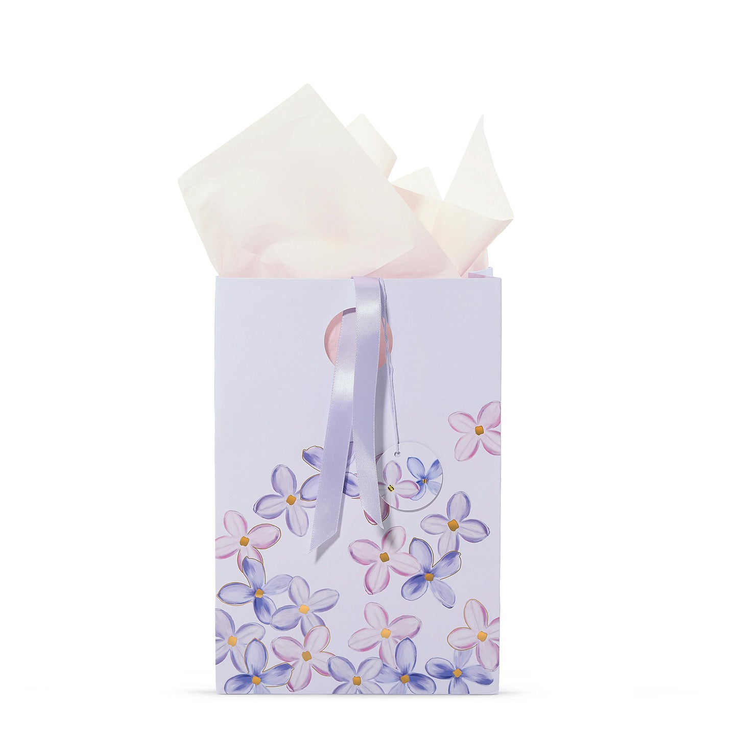 Purple Lilac Floral Gift Bag (S5Y8K)