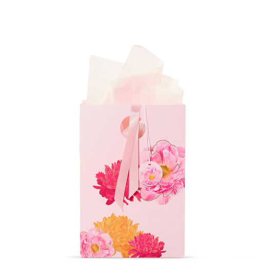 Pink Peony Floral Gift Bag (S5WUM)