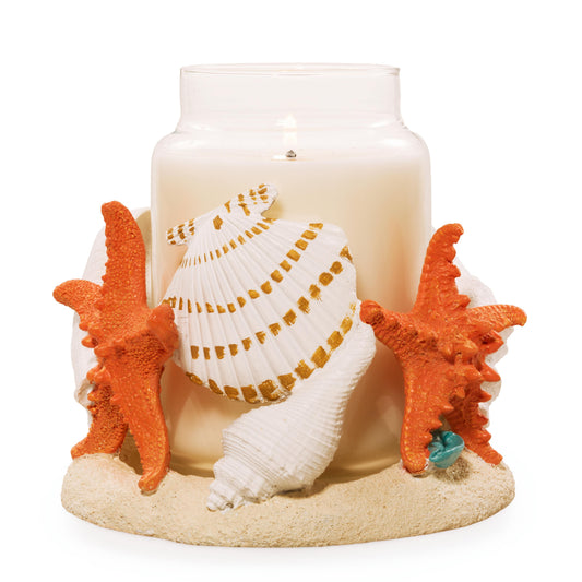 Seashell Jar Candle Holder (S59NJ)