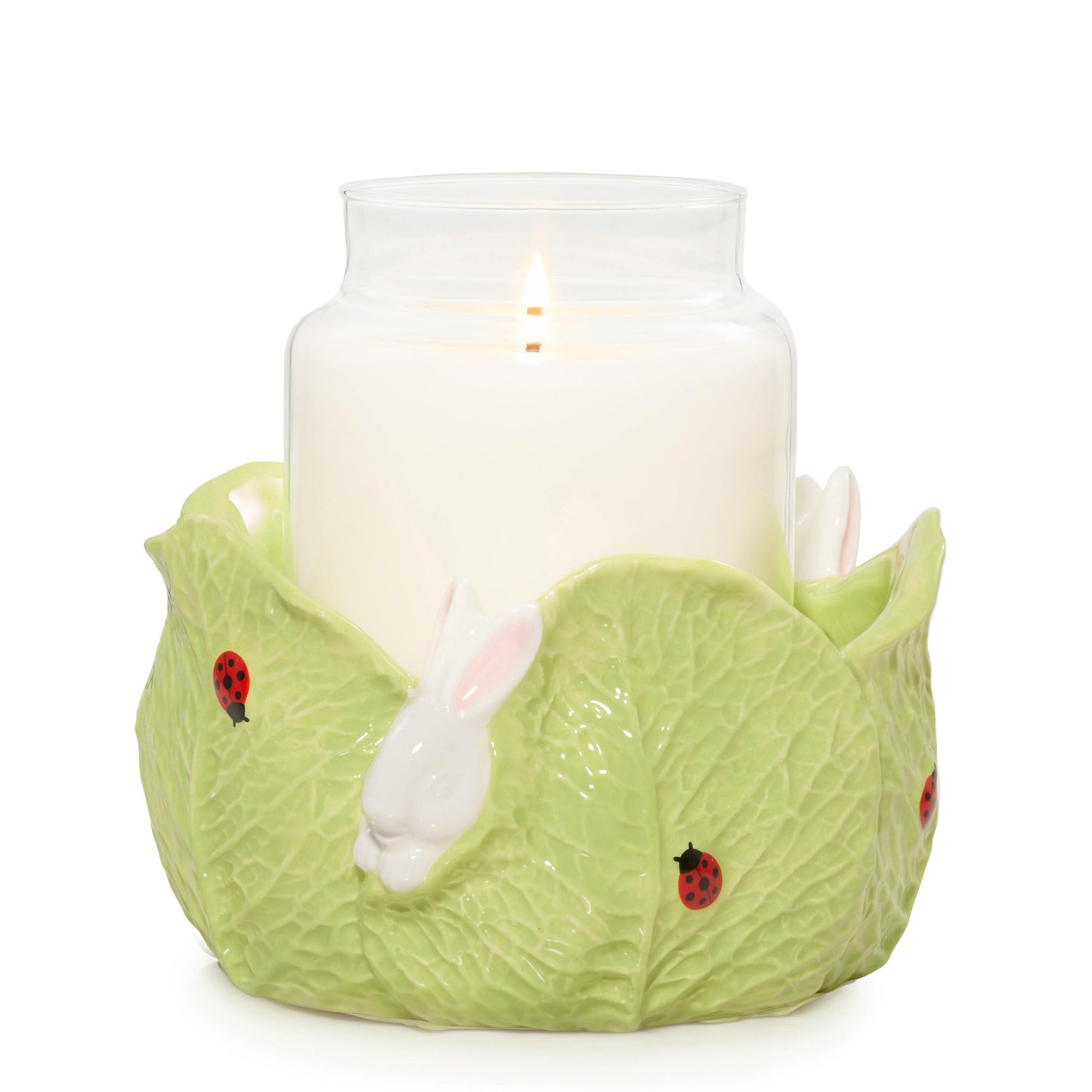 Ceramic Easter Bunny Jar Candle Holder (S5MZA)