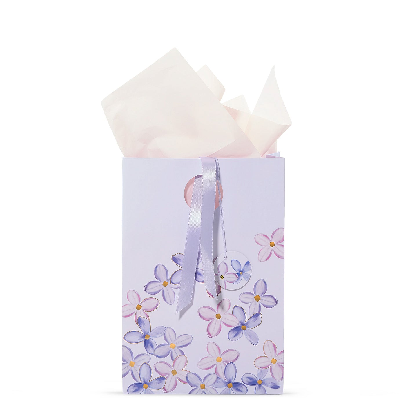 Purple Lilac Floral Gift Bag
